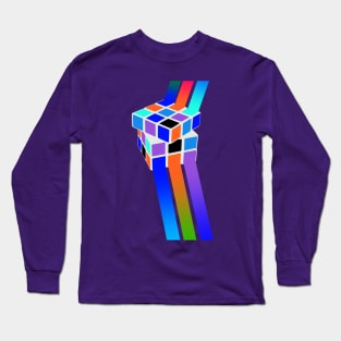 Abstract Colorful Rubik's Cube Long Sleeve T-Shirt